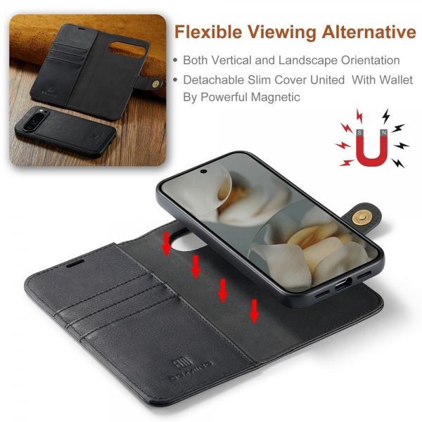 Dg.Ming Google Pixel 10 Pro XL Etui Avtagbart Deksel Svart