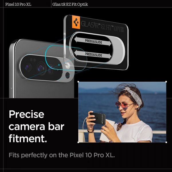 Spigen Google Pixel 10 Pro XL Kamerabeskytter Glas.tR EZ Fit Optik 2-pakning
