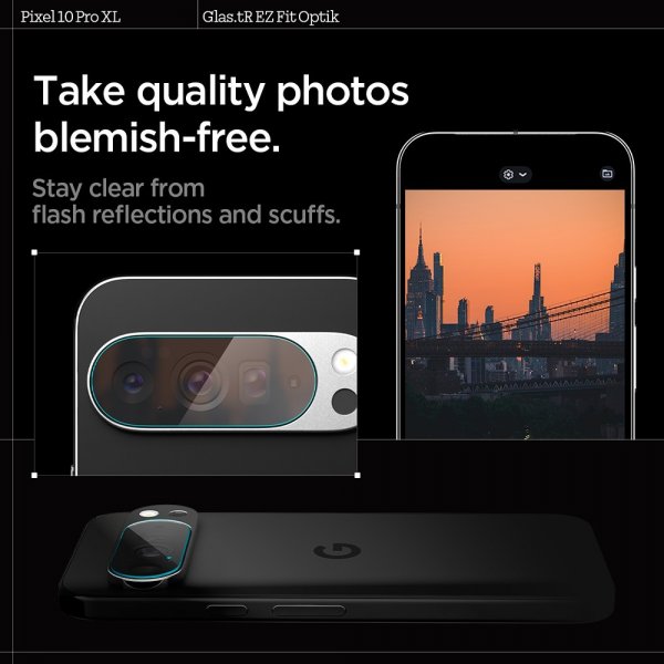 Spigen Google Pixel 10 Pro XL Kamerabeskytter Glas.tR EZ Fit Optik 2-pakning