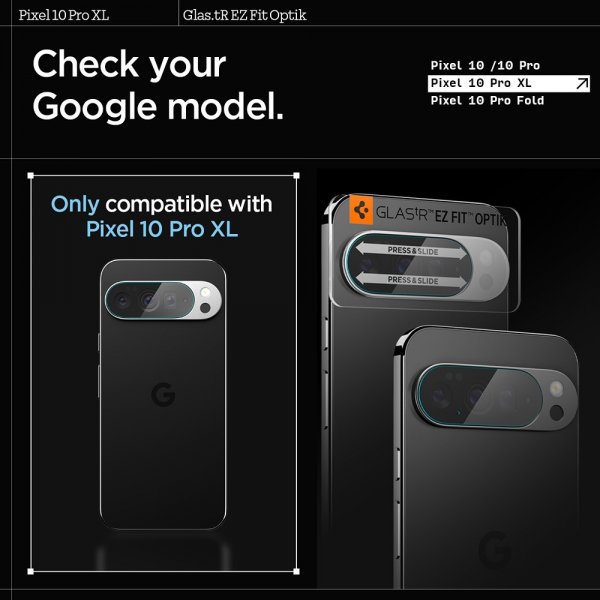 Spigen Google Pixel 10 Pro XL Kamerabeskytter Glas.tR EZ Fit Optik 2-pakning