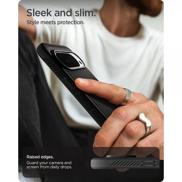 Spigen Google Pixel 10 Pro XL Deksel Rugged Armor MagFit Matte Black