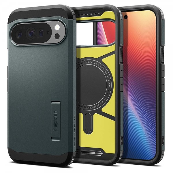 Spigen Google Pixel 10 Pro XL Deksel Tough Armor MagFit Abyss Green