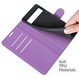 Google Pixel 6 Etui Litchi Lilla