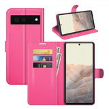 Google Pixel 6 Etui Litchi Magenta
