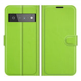 Google Pixel 6 Pro Etui Litchi Grønn