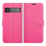 Google Pixel 6 Pro Etui Litchi Magenta