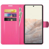 Google Pixel 6 Pro Etui Litchi Magenta