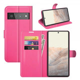 Google Pixel 6 Pro Etui Litchi Magenta
