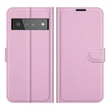 Google Pixel 6 Pro Etui Litchi Rosa
