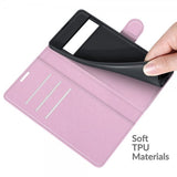 Google Pixel 6 Pro Etui Litchi Rosa