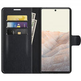 Google Pixel 6 Pro Etui Litchi Svart