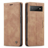 CaseMe Google Pixel 6 Pro Etui Retro Flip Brun