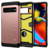 Spigen Google Pixel 6 Pro Deksel Tough Armor Rose Gold