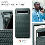 Spigen Google Pixel 6a Deksel Liquid Air Midnight Green