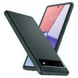 Spigen Google Pixel 6a Deksel Liquid Air Midnight Green