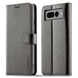 Lc.Imeeke Google Pixel 7 Pro Etui med Kortlomme stativfunksjon Grå