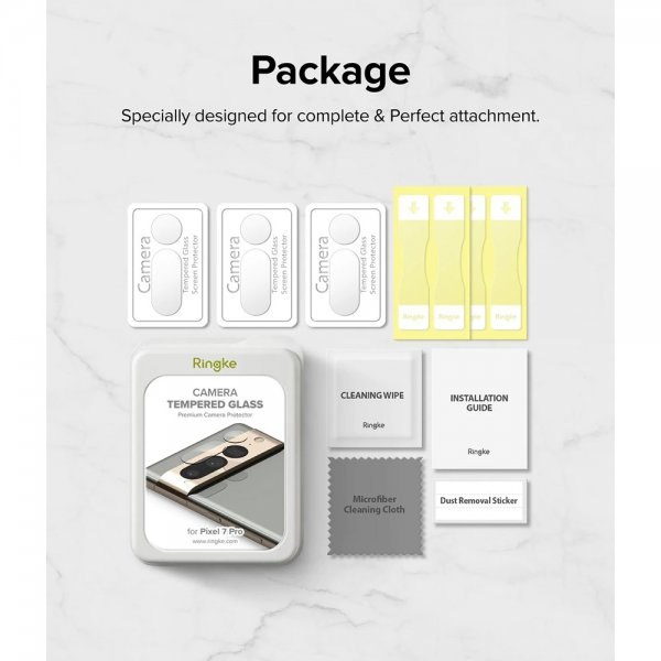 Ringke Google Pixel 7 Pro Kamerabeskytter Camera Protector Glass 3-pack