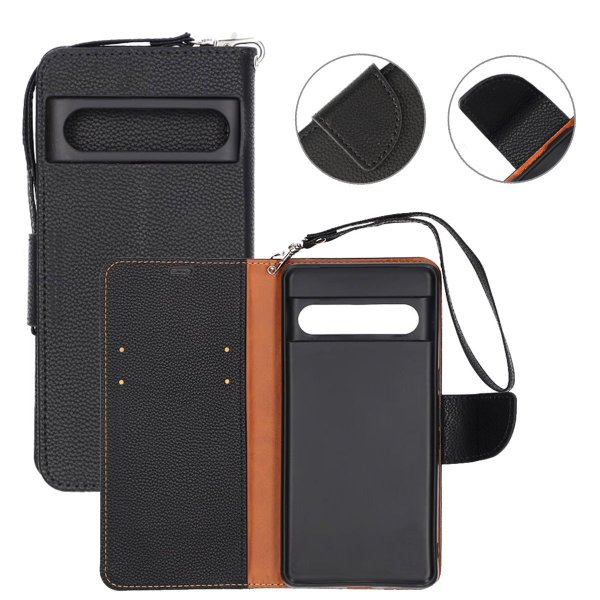 Google Pixel 7 Pro Etui 2 Kortlomme Svart