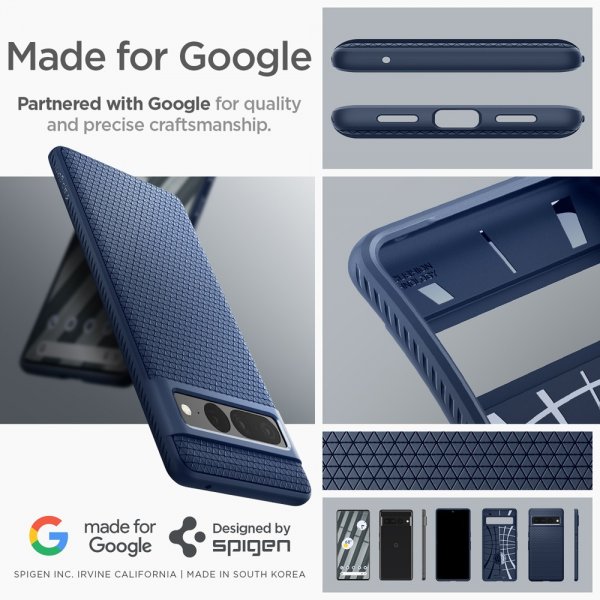 Spigen Google Pixel 7 Pro Deksel Liquid Air Navy Blue