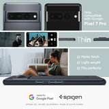 Spigen Google Pixel 7 Pro Deksel Thin Fit Metal Slate