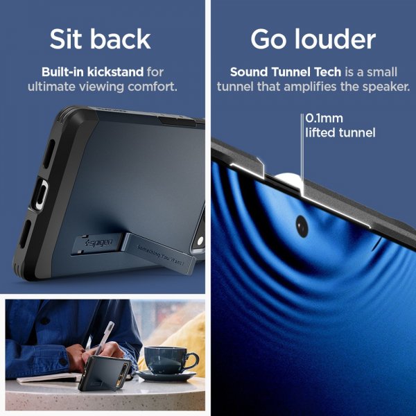 Spigen Google Pixel 7 Pro Deksel Tough Armor Metal Slate