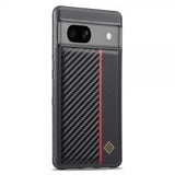 Lc.Imeeke Google Pixel 7 Deksel Karbonfibertekstur Rød Stripe Svart