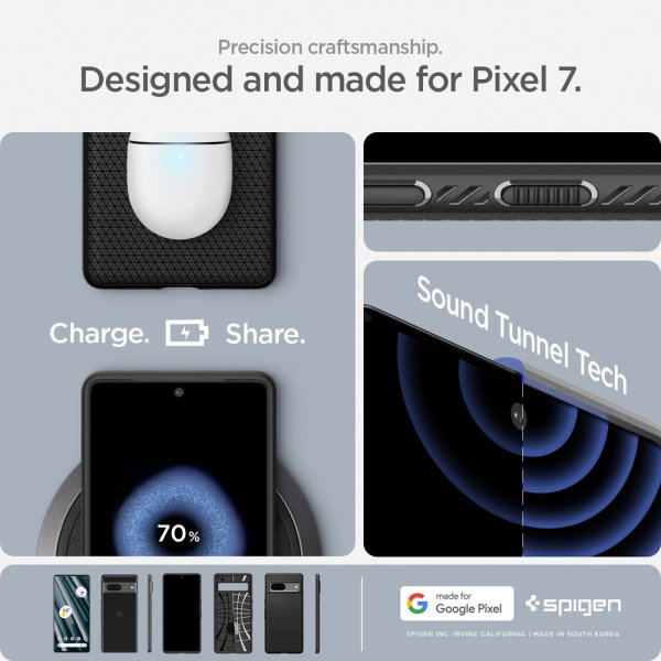 Spigen Google Pixel 7 Deksel Liquid Air Matte Black