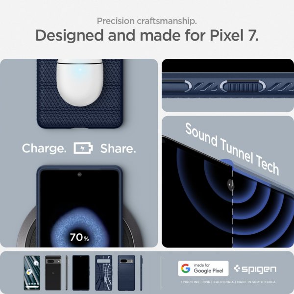 Spigen Google Pixel 7 Deksel Liquid Air Navy Blue