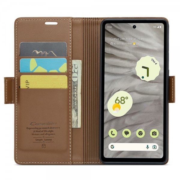 CaseMe Google Pixel 7a Etui 023 Series Brun