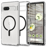 Spigen Google Pixel 7a Deksel Ultra Hybrid OneTap Metal Ring MagFit Svart