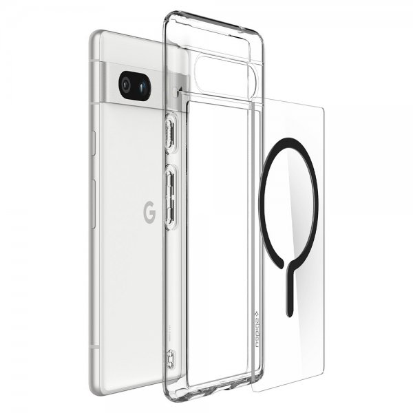 Spigen Google Pixel 7a Deksel Ultra Hybrid OneTap Metal Ring MagFit Svart