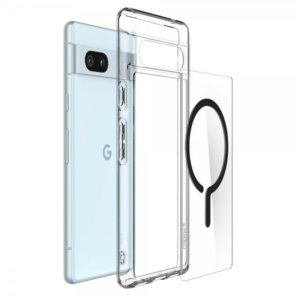 Spigen Google Pixel 7a Deksel Ultra Hybrid OneTap Metal Ring MagFit Svart