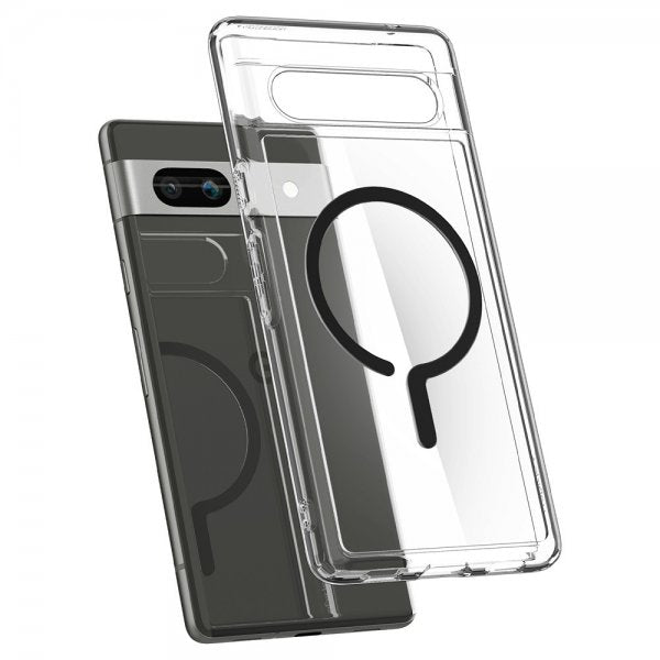 Spigen Google Pixel 7a Deksel Ultra Hybrid OneTap Metal Ring MagFit Svart