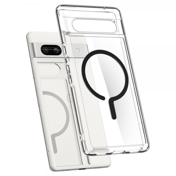 Spigen Google Pixel 7a Deksel Ultra Hybrid OneTap Metal Ring MagFit Svart