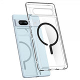 Spigen Google Pixel 7a Deksel Ultra Hybrid OneTap Metal Ring MagFit Svart