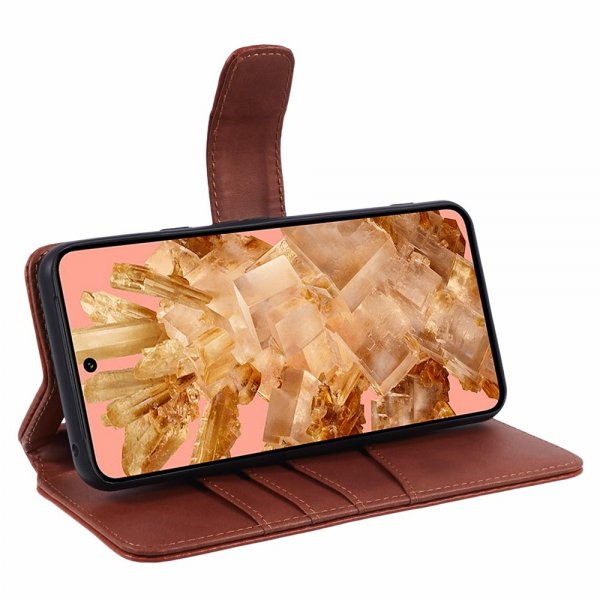 Nordic Covers Google Pixel 8 Etui Essential Leather Maple Brown