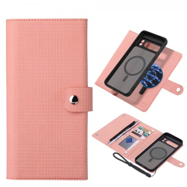 VILI Google Pixel 8 Etui Avtagbart Deksel GHB Series MagSafe Rosa