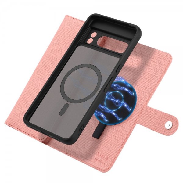 VILI Google Pixel 8 Etui Avtagbart Deksel GHB Series MagSafe Rosa