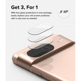 Ringke Google Pixel 8 Kamerabeskytter Camera Protector Glass 3-pack
