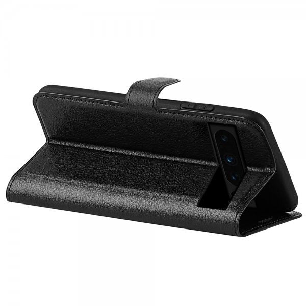 Google Pixel 8 Pro Etui Litchi Svart