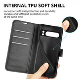 Google Pixel 8 Pro Etui Litchi Svart