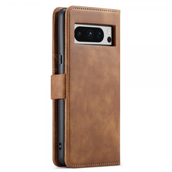 Dg.Ming Google Pixel 8 Pro Etui Avtagbart Deksel Brun