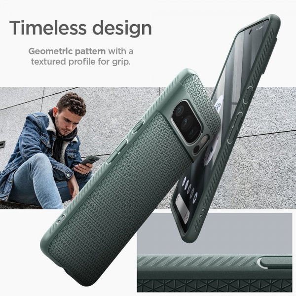 Spigen Google Pixel 8 Pro Deksel Liquid Air Abyss Green