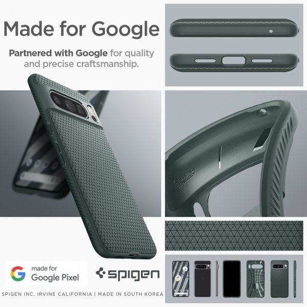 Spigen Google Pixel 8 Pro Deksel Liquid Air Abyss Green