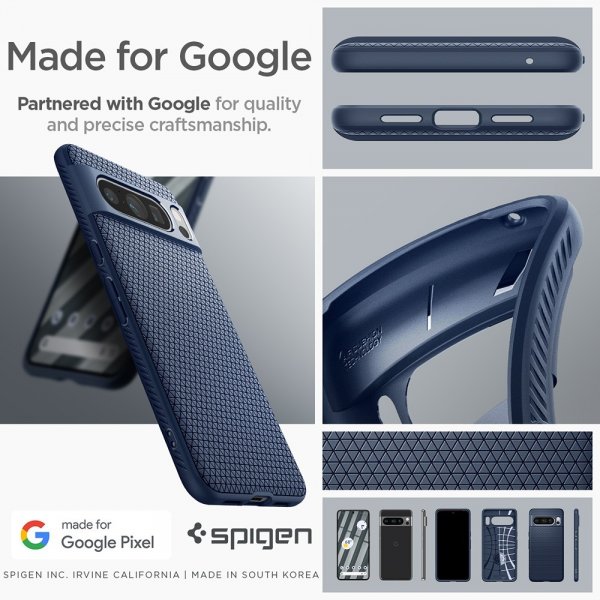 Spigen Google Pixel 8 Pro Deksel Liquid Air Navy Blue