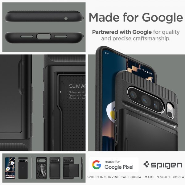 Spigen Google Pixel 8 Pro Deksel Slim Armor CS Svart