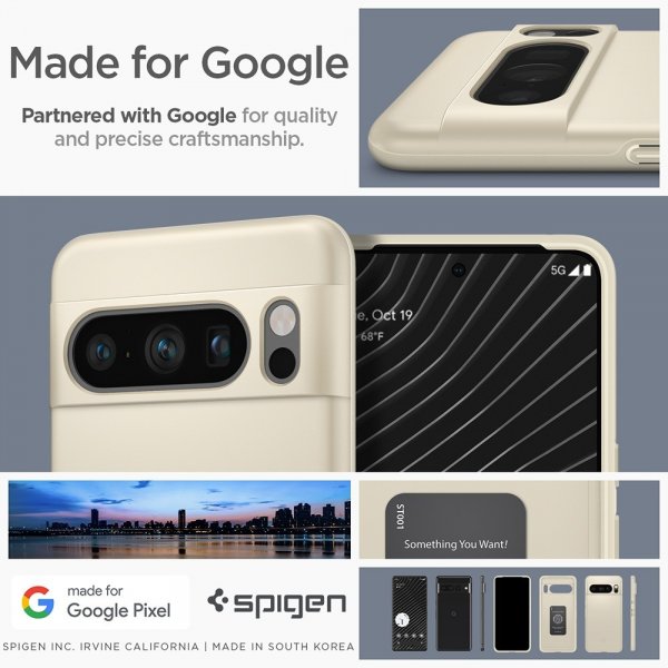 Spigen Google Pixel 8 Pro Deksel Thin Fit Mute Beige