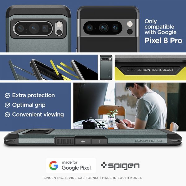 Spigen Google Pixel 8 Pro Deksel Tough Armor Abyss Green