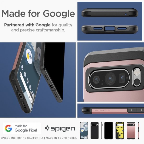 Spigen Google Pixel 8 Pro Deksel Tough Armor Rose Gold