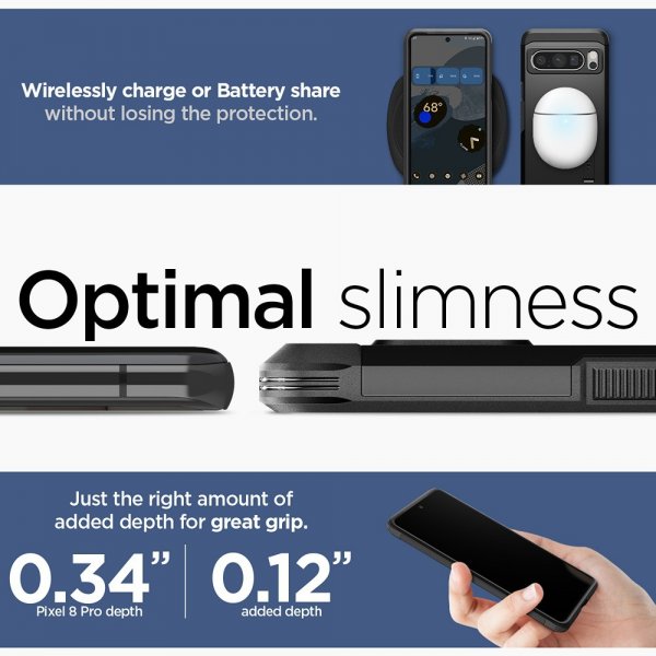 Spigen Google Pixel 8 Pro Deksel Tough Armor Svart